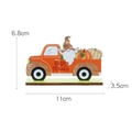 Decoración de madera camión naranja de Acción de Gracias con gnomo y calabazas - Estilo Camión Naranja Gnomo