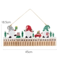 Houten adventskalender met kerstkabouters en 24 clips voor het aftellen naar kerst - Groot Formaat Kalender Houten Clip Bord