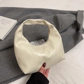 Elegante borsa hobo bianco crema con motivo trapuntato e manico superiore fisso - Bianco