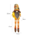 Harvest gnome plush doll in orange and yellow with maple leaf and corn prop, 39cm tall - Beard Style