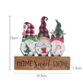 Décoration de Noël en bois avec trois gnomes festifs et texte Home Sweet Gnome gravé - Style Trois Gnomes