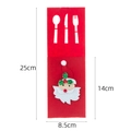 Christmas felt cutlery holder featuring Santa Claus patch with size 25x8.5cm - Santa Claus