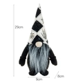 Halloween faceless gnome plush with skeleton hands and spider web patterned hat - Beard Style