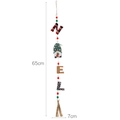 Christmas wooden Noel gnome ornament with festive red and green beads and tassel - NOEL Style