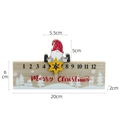 Calendario dell'avvento in legno con gnomo festivo e scritta rossa Merry Christmas - Stile Gnomo Stella