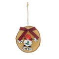 Ornamento natalizio in legno con gnomo fai-da-te fiocco a quadri e fiocchi di neve - Babbo Natale Che Abbraccia l'Albero