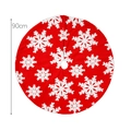 Red Christmas tree skirt with white snowflake patterns in 90cm size diameter - Snowflake Style / 90cm