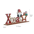 Insegna in legno con scritta Xmas decorazione natalizia da tavolo gnomo 21,5cm - Stile Stella Xmas