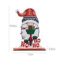 DIY Christmas wooden gnome on bicycle desk ornament with HO HO HO sign 14.5cm height - Cycling Gnome