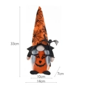 Λούτρινος νάνος Halloween με καπέλο ιστό αράχνης και σώμα κολοκύθας, 33cm x 14cm - Πορτοκαλί Στυλ
