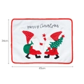 White Christmas gnome placemat with red border and merry Christmas text, 45x34cm size - 34*45cm