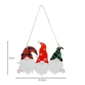 Insegna natalizia in legno con tre gnomi festivi e dimensioni di 16,5x12cm - Stile Tre Gnomi / Piccolo (16.5cmx12cm)