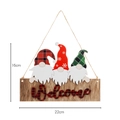 Insegna di benvenuto natalizia in legno con tre gnomi, dimensioni 22cm per 16cm - Stile Insegna Benvenuto / Grande (22cmx16cm)