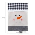 Christmas snowman chair cover with red and white plaid pattern and dimensions 65x46cm - Gray White Plaid Snowman