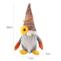 Harvest Gnome plush with sunflower hat, grey body and white beard, size 28x11x7cm - Sunflower Beard Style