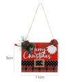 Plaid Christmas wooden gnome sign with Merry Christmas text and berry decor - Merry Christmas Blessing Style