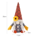 Autumn gnome plush with sunflower and plaid hat variant for Thanksgiving decor - Sunflower Braids Style