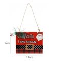 Red wooden Christmas tag with 'Dear Santa' text and pine cone detail for holiday decor - I Can Explain Humorous Style