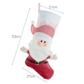 3D Weihnachtsmann Nikolausstiefel in Rot und Weiß, Größe 53cm hoch und 27cm breit - Weihnachtsmann / Rot