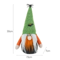Halloween gnome decoration with green knit hat, bat accents, and dimensions 30x15x7cm - Green Hat Style