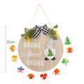 Austauschbares 30cm Holzschild Gnome Sweet Gnome mit 9 saisonalen Feiertagssymbolen - Gnom Süßer Gnom Stil