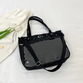 Sac Ita noir haut de gamme avec fenêtre transparente pour épingles et accessoires - Noir