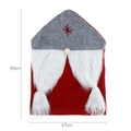 Christmas gnome chair cover with gray star hat and long white beard for festive dining - Style B Braids