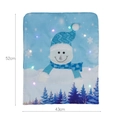 LED beleuchtete Schneemann Stuhlhussen für Weihnachten, Größe 52x43cm in blauem Design - Schneemann