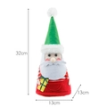 32cm Santa gnome plush gift bag in green hat and red body for Christmas decor - Santa Claus