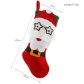 Kerstsok met kerstman-ontwerp, pluche geschenkzak van 45cm in feestelijk rood en wit - Kerstman