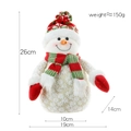 26cm Christmas foam snowman plush with red striped hat and scarf holiday decoration - Model C Golden Yellow