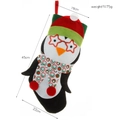 Kerstsok met pinguïn en sterrenbril, vilt cadeauzakje van 45 cm voor kerstversiering - Pinguïn
