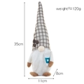 Brown plaid coffee gnome plush decor with heart cup and coffee bean details - Plaid Hat Style (Model A)