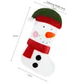 Felt snowman Christmas stocking gift bag with green hat and red scarf, 24cm height - Snowman / Small