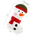Felt Christmas stocking with snowman design and 3D details for holiday gifts - Snowman / Large