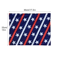 Mantel individual del Día de la Independencia con bandera de EE. UU., tamaño 44x33 cm - 33*44cm / Mantel Individual Azul Estrellas Franjas