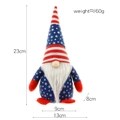 Patriotic Independence Day gnome with stars and stripes hat, dimensions 23cm height - Blue Star Style (Model B)