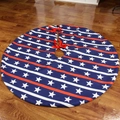 Zweilagige Weihnachtsbaumdecke im US-Flaggen-Design mit Sternen und Streifen - Blaues Sterne und Streifen Modell