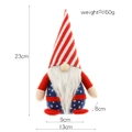 Patriotischer Zwerg zum 4. Juli mit rot gestreiftem Hut und blauen Sternen, 23cm hoch - Roter Hut Stil