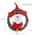 Christmas Santa Claus grapevine wreath with pine needles and Merry Christmas sign 27cm - Santa Claus / L / Red
