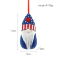 USA-Zwerg-Deko mit patriotischen Sternen und Streifen in Rot-Weiß-Blau - Blauer Hut-Stil