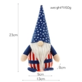 Patriotic USA flag gnome plush doll with red stripes and star hat, 23cm height - Blue Hat Style