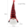 Gnomo di Natale luminoso con cappello a quadri rossi, decorazione Rudolf in peluche da 45cm - Stile a Quadri Rossi e Neri