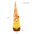Nain en peluche d'automne avec tournesol et chapeau citrouille, décor 31cm - Barbe Jaune