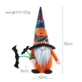 Halloween gnome plush with orange spider web hat and black bat accessory 30cm - Colorful Hat Style (Model A)