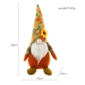 Gnomo de otoño con gorro de hojas de maple y girasol, decoración de Acción de Gracias 28cm - Estilo B Sombrero de Hoja de Membrillo