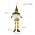 Fall harvest gnome with maple leaf patterns and long striped legs for home decor - Pumpkin Style (Model B)