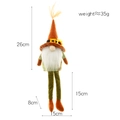 Thanksgiving gnome plush doll with orange sunflower hat and long legs, 41cm harvest decor - Green Plaid Style (Model D)
