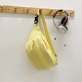 Sac bandoulière jaune pâle avec fermetures éclair doubles et sangle réglable de voyage - Jaune