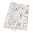 Carta da regalo con stampa di castello lunare per Ramadan con motivi di lanterne d'oro - Stile Lanterna d'Oro Base Bianca (Z-004)